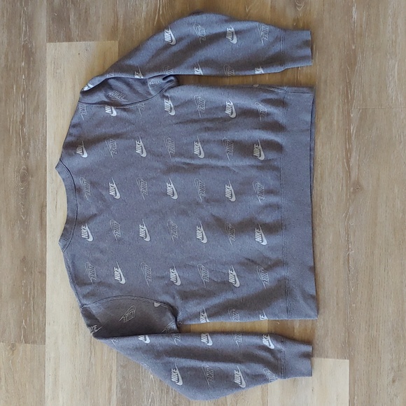 Nike Sportswear Women's Glam Dunk Fleece Crew Sweatshirt Grey BV4994-071 Size M - Picture 4 of 7